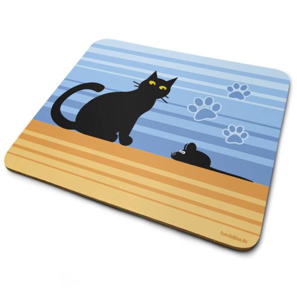 Tierisch lustiges Mousepad: Katze und Maus sorgen für Spaß am Schreibtisch!- 23×19 cm