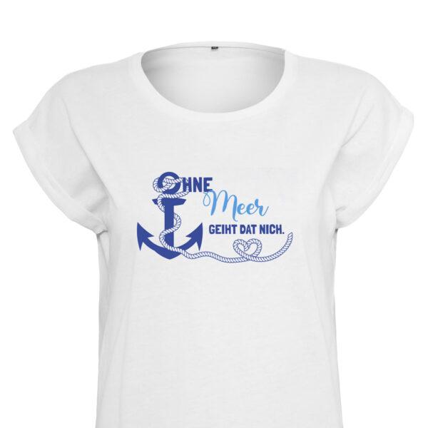 Maritimes Damen T-Shirt mit Anker und norddeutschem Spruch